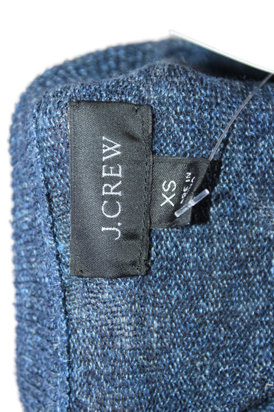 J Crew Unisex Striped Crew Neck Pullover Sweater Long Sleeve Dark Blue Size XS