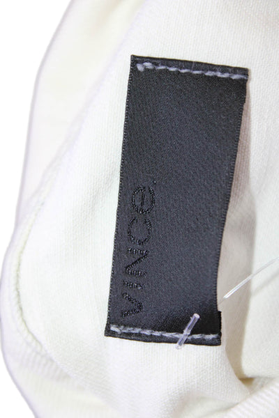 Vince Women Collared Button Cotton Blend Jacket White Size S
