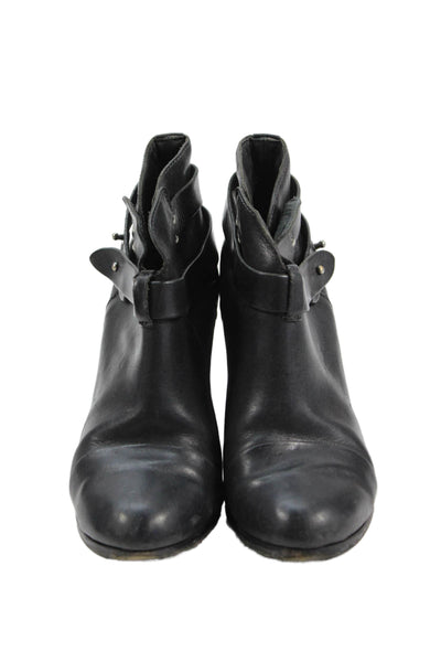 Rag & Bone Womens Leather Ankle Booties Heels Black Size 37 7