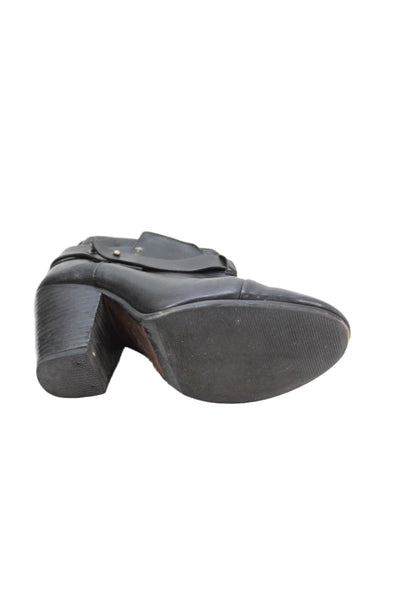 Rag & Bone Womens Leather Ankle Booties Heels Black Size 37 7