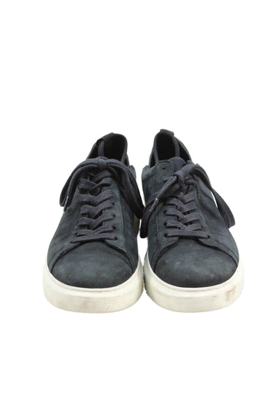 Greats Brookyln Womens Suede Lace Up Low Top Sneakers Black Size 7