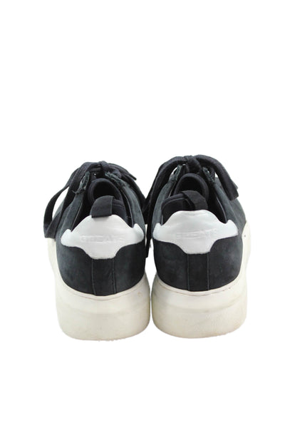 Greats Brookyln Womens Suede Lace Up Low Top Sneakers Black Size 7
