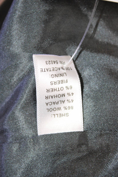 Banana Republic Womens Gray Wool 3/4 Sleeve Crew Neck Jacket Size XS Petite
