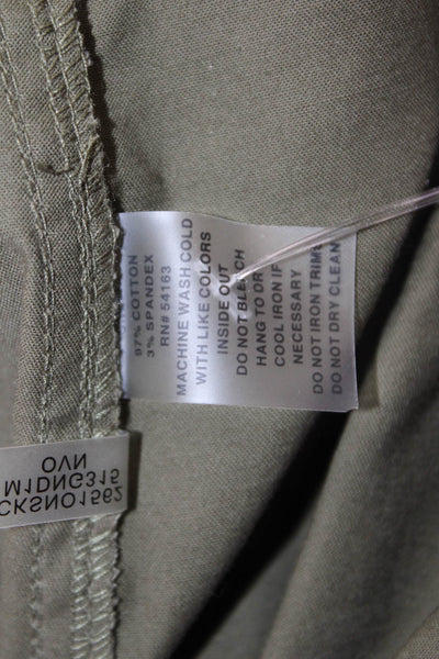 Calvin Klein Womens Cargo Mini Skort Green Cotton Spandex Short Size 2