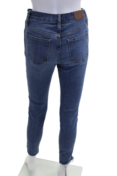 Madewell Womens Ankle Skinny Jeans Blue Mid-Rise Button Fly Size 27