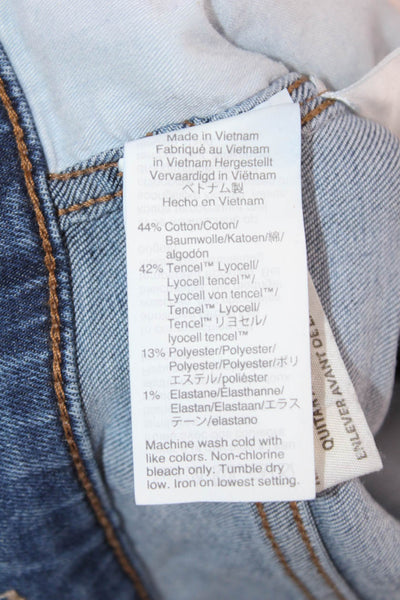 Madewell Womens Ankle Skinny Jeans Blue Mid-Rise Button Fly Size 27