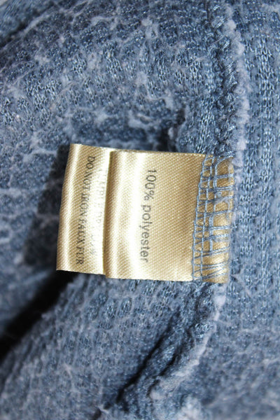 True Grit Women Pullover Sweatshirt Gray Mock Neck Zip Long Sleeve Size XS