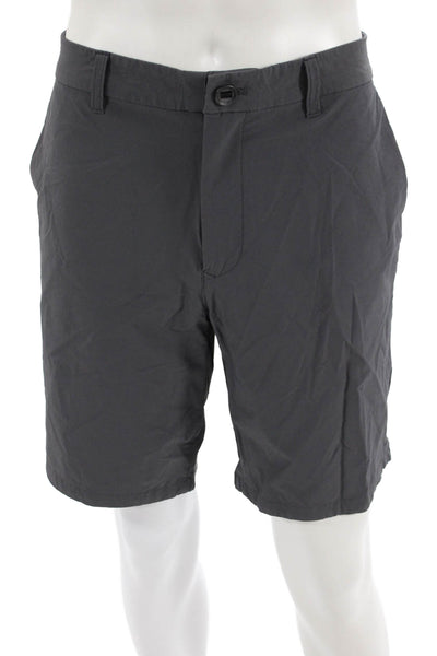 Bonobos Men Dark Gray Chino Shorts Button Closure Size 35