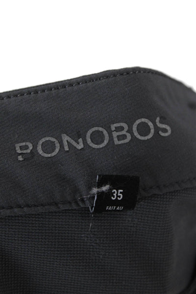 Bonobos Men Dark Gray Chino Shorts Button Closure Size 35