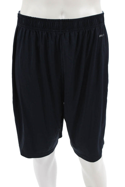 Nike Mens Sweat Shorts Black Polyester Solid Sports Size XL