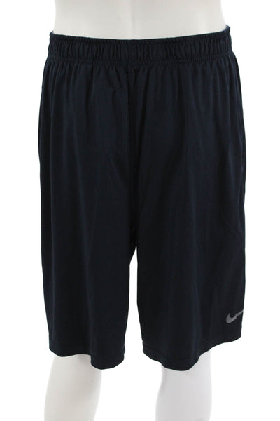 Nike Mens Sweat Shorts Black Polyester Solid Sports Size XL