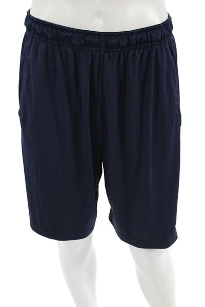 Nike Mens Sweat Shorts Dark Blue Polyester Size XL