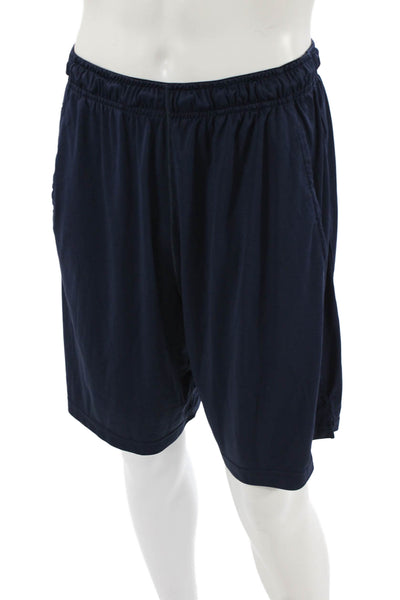 Nike Mens Sweat Shorts Dark Blue Polyester Size XL