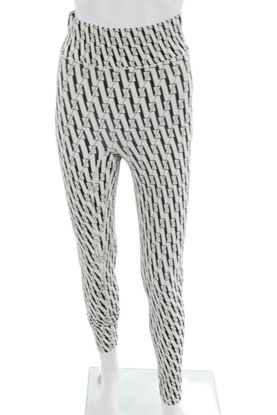 All Access Women Ankle Leggings Black Geometric Size S