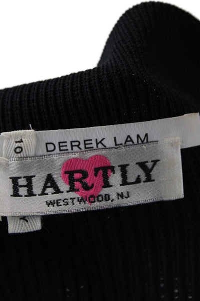 Derek Lam 10 Crosby, Women, Pullover V-Neck Long Sleeve Black Polyamide Size M