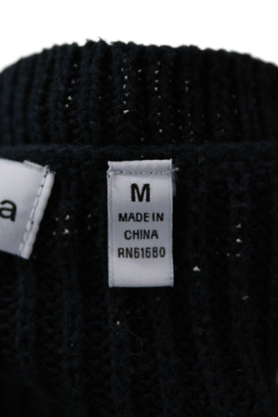 525 America Unisex Pullover Sweater Dark Blue 100% Cotton Crew Neck Size M