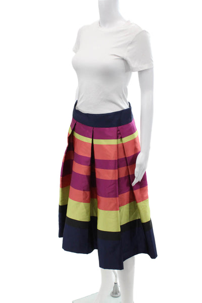 Moulinette Soeurs Anthropologie Women A-Line Pleated Skirt Dark Blue Size 10