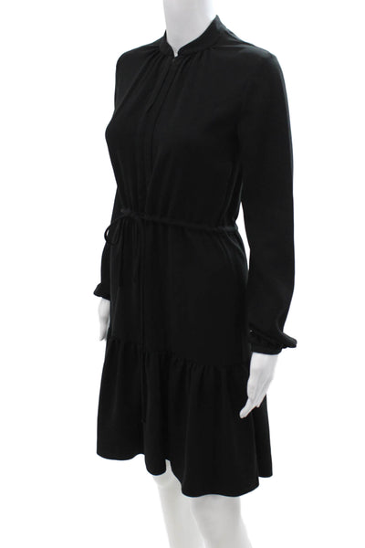 Charlotte Brody Womens Black Long Sleeve Shirt Dress Size XS