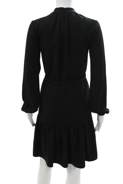 Charlotte Brody Womens Black Long Sleeve Shirt Dress Size XS