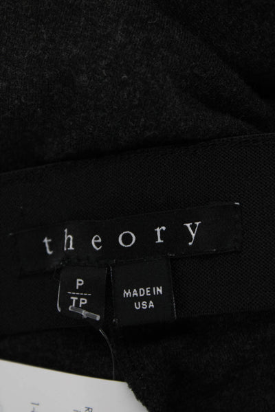 Theory Women Ankle Cropped Black Leggings Size PP