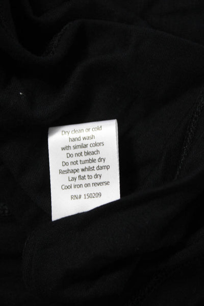 La Ligne Women Black Crew Neck Long Sleeve Jersey T-Shirt Size XS