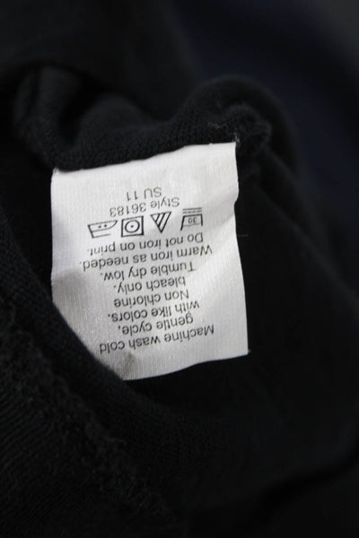 J Crew Womens Basic Black Cotton Crew Neck T-Shirt Size 2XS