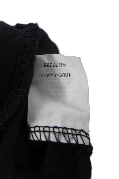 J Crew Womens Basic Black Cotton Crew Neck T-Shirt Size 2XS