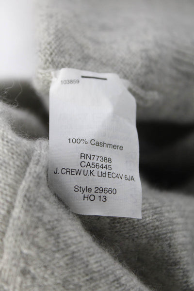 J Crew Women Gray 100% Cashmere V-Neck Pullover Long Sleeve Size 2XS