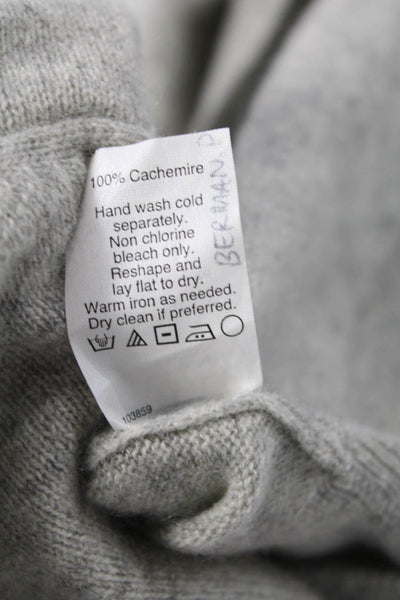 J Crew Women Gray 100% Cashmere V-Neck Pullover Long Sleeve Size 2XS
