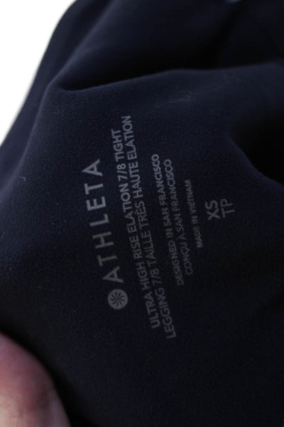Athleta Womens Ankle Leggings Black Size Extra Small