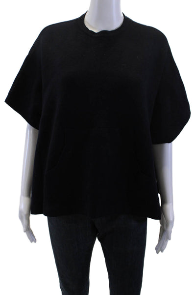 Zara Childrens Girls Short Sleeves Sweater Navy Blue Size 11-12