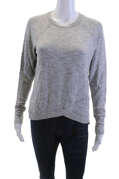 Athleta Women Gray Crew Neck Pullover Sweater Size S