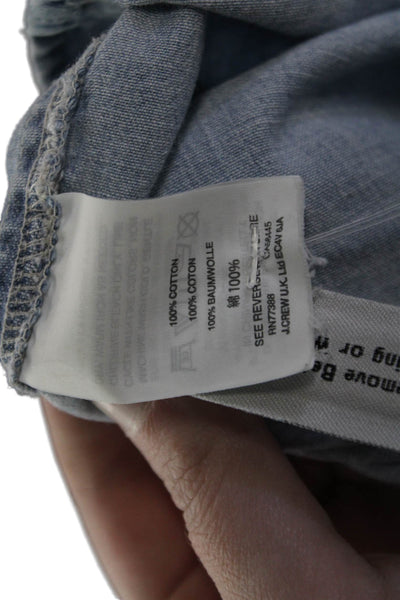 Crewcuts Childrens Long Sleeves Button Down Shirt Blue Cotton Size 14