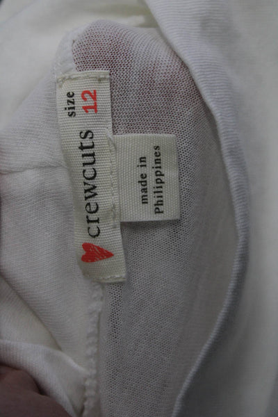 Crewcuts Childrens Girls Long Sleeves Turtleneck Blouse White Size 12