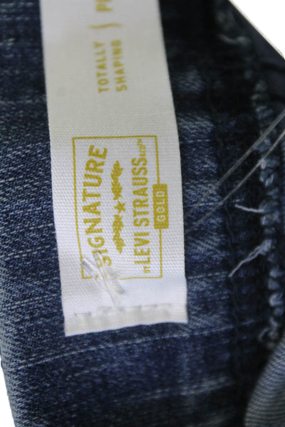 Levis Women Ankle Jegging Dark Blue Mid-Rise Petite Size 28