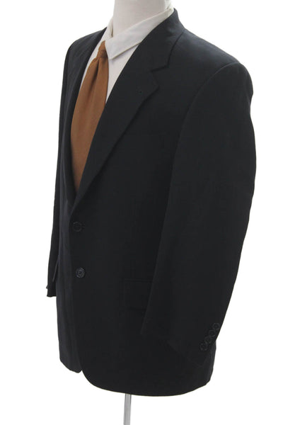 Joseph Abboud Men Classic Black Collared Button Suit Jacket Size 42