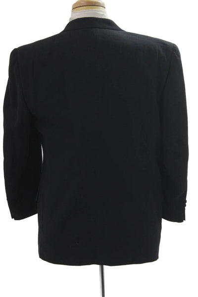 Joseph Abboud Men Classic Black Collared Button Suit Jacket Size 42