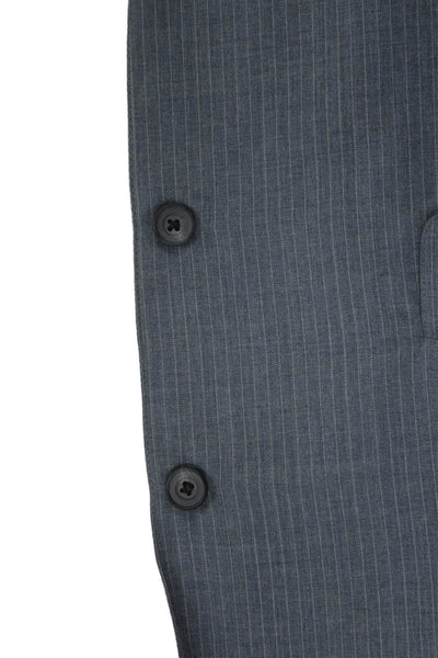 Nordstrom Mens 2 Piece Gray Striped Wool Blend Suit Size 42