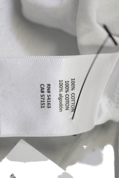 Karl Lagerfeld Men Graphic Print White Cotton Short Sleeve T-Shirt Size M