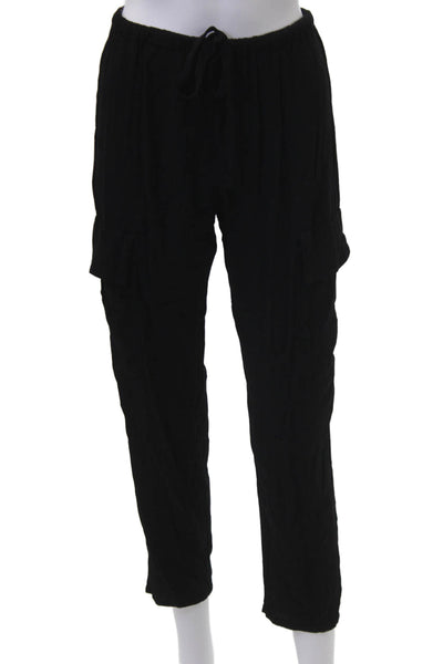 Bailey 44 Womens Black Cargo Pants Drawstring Rayon Size S