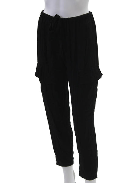 Bailey 44 Womens Black Cargo Pants Drawstring Rayon Size S