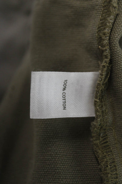 Trouve Women Military Jacket Green 100% Cotton Button Long Sleeve Size M