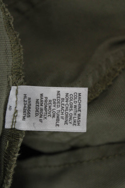 Trouve Women Military Jacket Green 100% Cotton Button Long Sleeve Size M