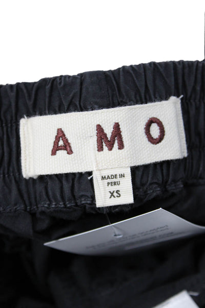 Amo Unisex Black Army Jogger Ankle Cotton Pants Size XS