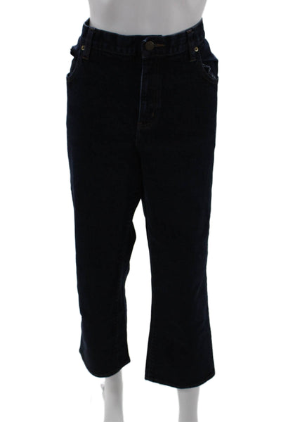 Lauren Ralph Lauren Women Cropped Dark Blue Pants Size 16 Petites