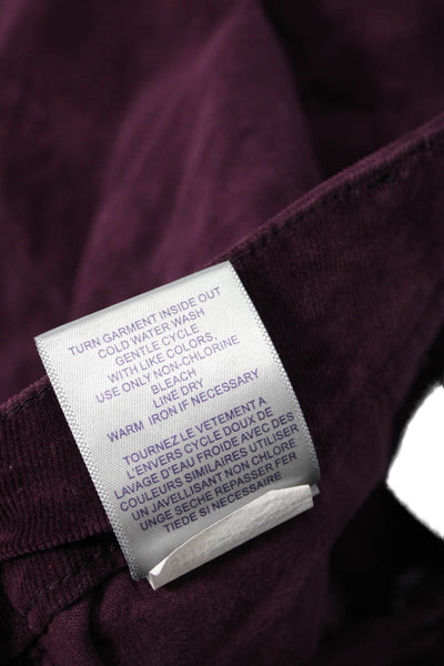 NYDJ Unisex Purple Pants Mid Rise 70% Wool 30% Polyester Size 16
