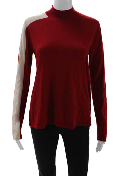 PH5 Unisex Red Mock Neck Pullover Sweater Long Sleeve Wool Blend Size M