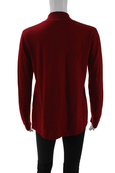 PH5 Unisex Red Mock Neck Pullover Sweater Long Sleeve Wool Blend Size M