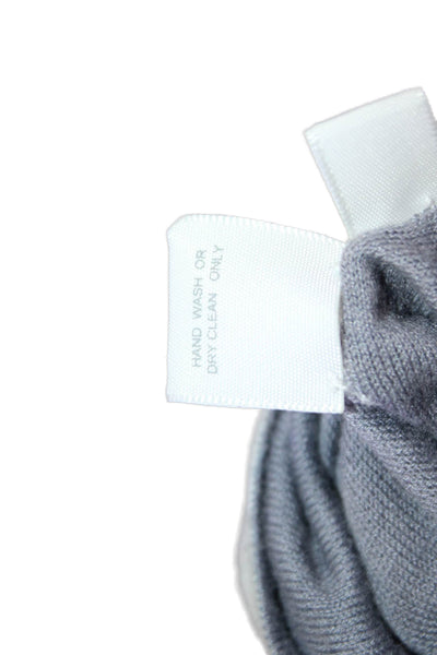 Kokun Women Gray Bamboo Cashmere V-Neck Long Sleeve Basic Top Size M