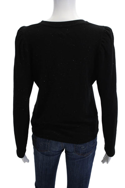 Sundry Women Basic Black Long Sleeve T-Shirt Round Neck Size 1
